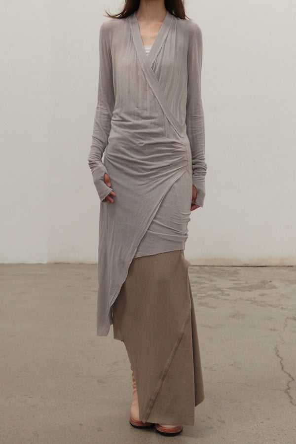 Marc Le Bihan Short Kimono T-shirt Dress 2870 2871 MLB-2870-H23-PERLE GREY